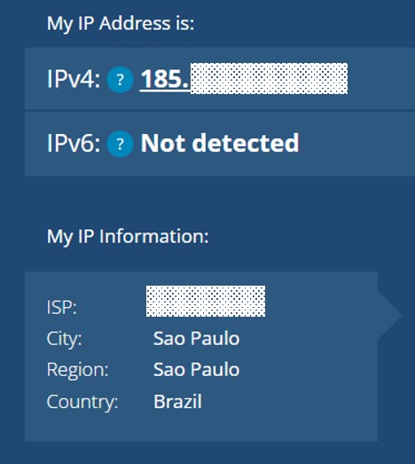 IP address in Brazil