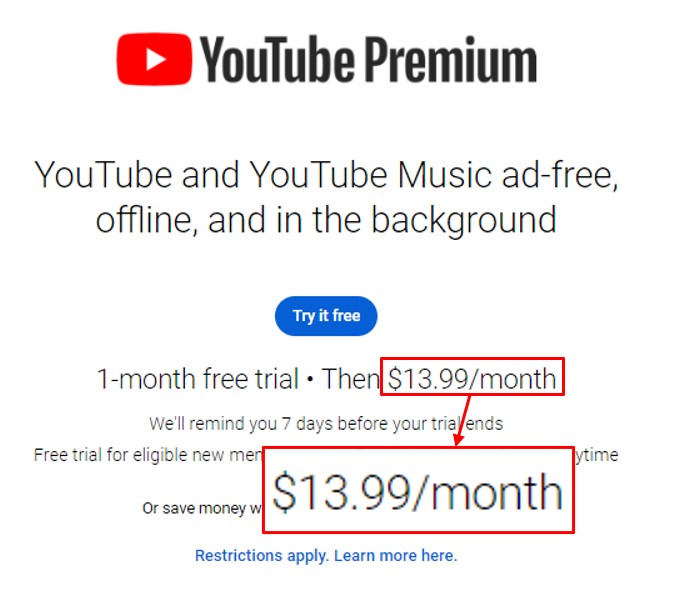youtube-premium in the US