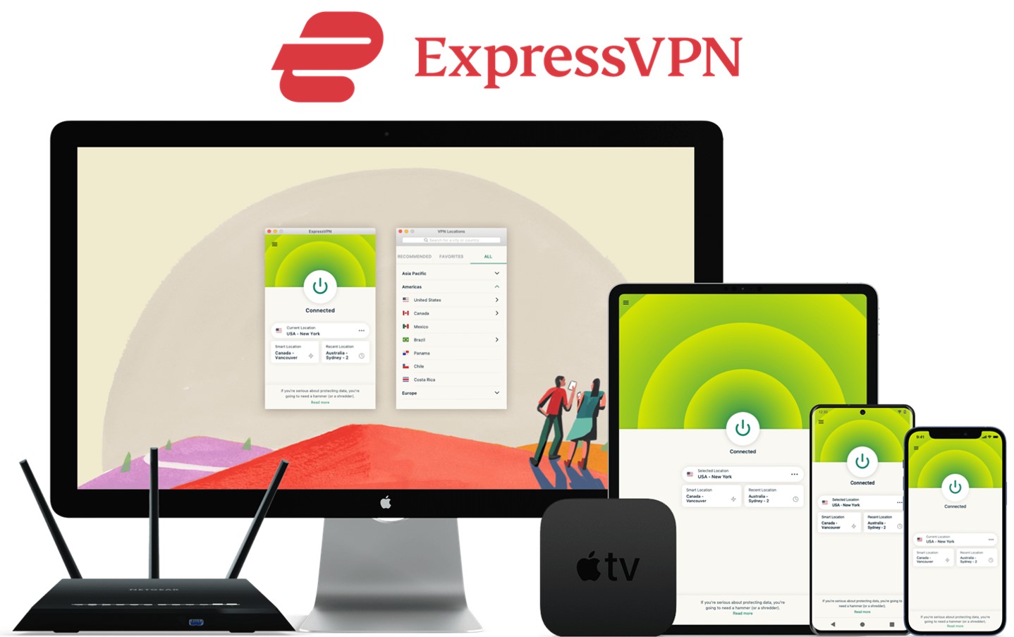 Top page of ExpressVPN