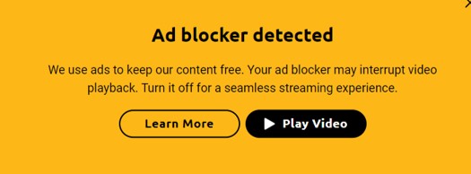 Ad blocker detected SBS on Demand