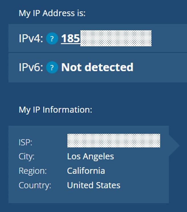 IP address in USA