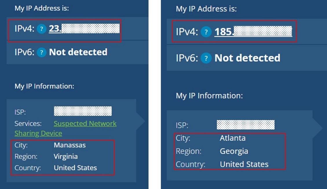 IP Address with VPN