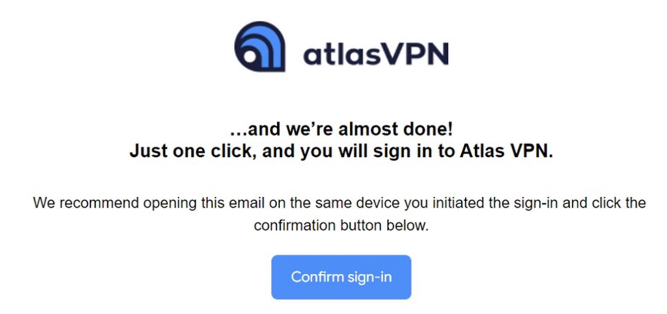 AtlasVPN application